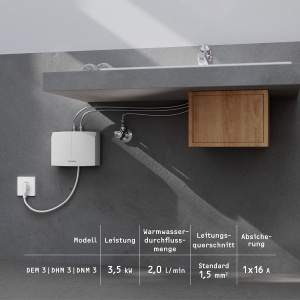 STIEBEL ELTRON DHM 3 Mini Boiler Electric 35 kW pentru chiuveta - Img 4