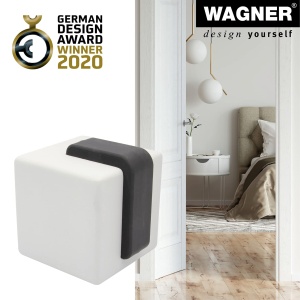 Stopper pentru usa WAGNER BETON CUBE BIG - 65x60x65 mm, beton gri, cauciuc termoplastic - Img 3