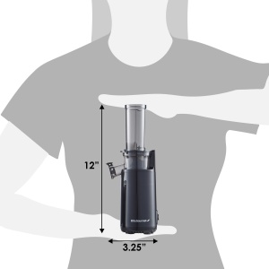 Storcator compact de mestecat Elite Gourmet EJX600, storcator cu presare la rece, bogat in nutrienti si vitamine, usor de curatat, ceasca de suc de 16 oz, antracit - Img 4