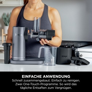 Storcator cu presare la rece Ninja JC151EU, 700 ml, 1.1 L, motor puternic, gri - Img 7
