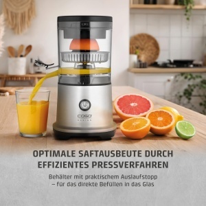 Storcator de citrice CASO CP 440 Lift Inox, inox, putere mare, usor de curatat - Img 6