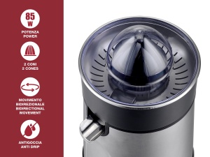 Storcator electric citrice Beper P102EST001, 85W, otel inoxidabil, sistem anti-picurare - Img 2