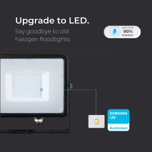 Straler LED V-TAC VT-30, 30W, IP65, 6400K, 2400 Lumen, Negru - Img 10