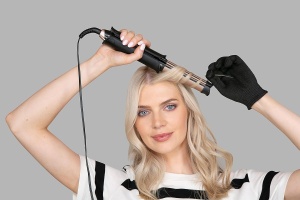 Styler 2in1 Remington ONE S6077, Glatteisen si Lockenstab, 150-230C, Display Digital - Img 5