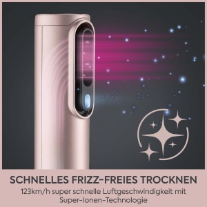 Styler BaByliss Air Wand, 4-in-1, 123 kmh, Anti-Frizz, Roz - Img 8