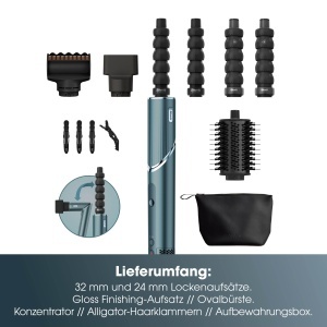 Styler si uscator de par Shark FlexStyle Limited Edition Teal, 5-in-1, cu accesorii - Img 2