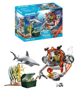 Submarin PLAYMOBIL 71860 cu accesorii si figura, pentru copii de la 4 ani
