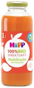 Suc Multifruct cu Morcov HiPP 100 Bio, 6 x 330 ml