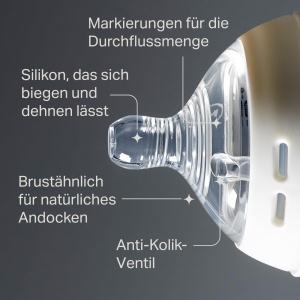 Suce de hranire Tommee Tippee Natural Start, set 2 bucati, silicon, anti-colici - Img 4