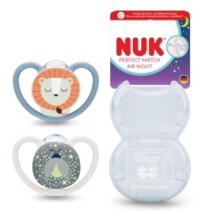 Suce de supt NUK Perfect Match Air, 18-36 luni, design leu, 2 bucati