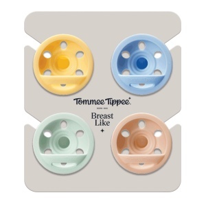 Sucitor cu silicon Tommee Tippee, 0-6 luni, 4 bucati, design brustahnlich, usor - Img 2