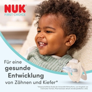 Sucitor ortodontic NUK First Choice pentru bebelusi, 0-6 luni, 2 bucati - Img 3