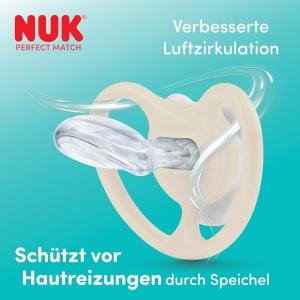 Sucitor ortodontic NUK Perfect Match Air pentru bebelusi 6-18 luni, 2 bucati - Img 3