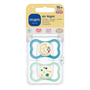 Suctioner MAM Air Night 16 luni silicon SkinSoft 2 bucati - Img 2
