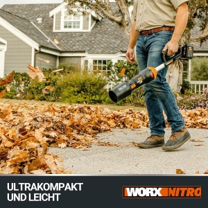 Suflanta de frunze Worx Nitro WG585E.9 - motor fara perii, 266 kmh, 3 viteze - Img 6