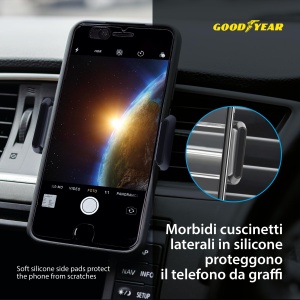 Suport auto pentru telefon Goodyear, 360 rotativ, compatibil cu telefoane de pana la 6,7 inch - Img 4