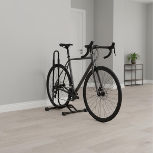 Suport bicicleta Relaxdays, pentru roti de max. 2,5 inch, metal, negru - Img 3