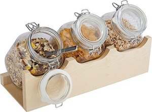 Suport Buffet APS 13965 GOOD MORNING, 43 x 17 cm, Lemn masiv, 4 piese