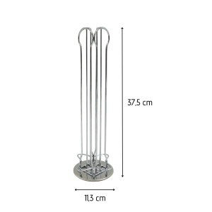 Suport capsule Nespresso Fackelmann 42164 Rotativ Capacitate 40 capsule Otel cromat - Img 3