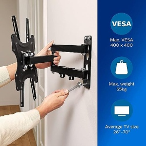 Suport de perete TV PHILIPS SQM923210 pentru televizoare de 26 - 70, max. 35 kg, negru - Img 4