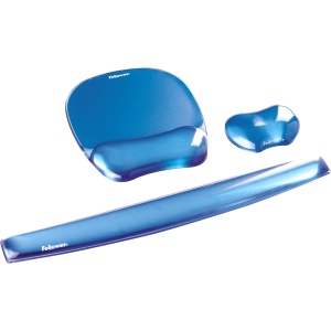 Suport ergonomic pentru incheietura Fellowes Crystals Gel, albastru, pentru birou si gaming - Img 7