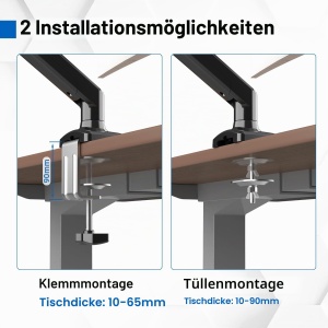 Suport Monitor GRIFEMA GB2003-1, 13-32 inch, Negru, Ajustabil pe Inaltime - Img 6