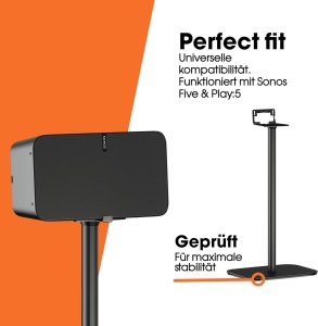 Suport pentru boxe Vogels Sound 3305, inaltime 75 cm, capacitate max. 6,5 kg, culoare negru - Img 4