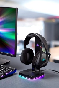 Suport pentru casti audio Corsair ST100 RGB, aluminiu, 2 porturi USB 3.1, negru - Img 9