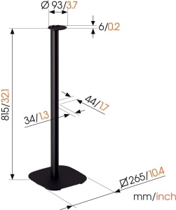 Suport pentru difuzor Vogels SFS 4113 pentru Sonos Era 100, inaltime 82 cm, negru - Img 4
