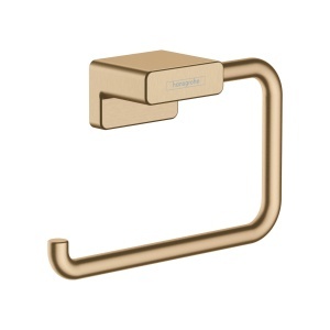 Suport pentru hartie igienica hansgrohe AddStoris, Brushed Bronze, montare pe perete