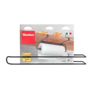 Suport pentru hartie Metaltex EasyRoll 361135 metal negru Lava 35x18x10 cm - Img 2