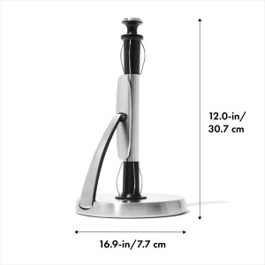 Suport pentru prosoape de bucatarie OXO Good Grips din otel inoxidabil, 35.5 cm - Img 2