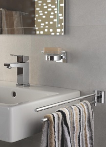 Suport pentru prosoape GROHE Start Cube, 2 brate, 44cm, crom - Img 2