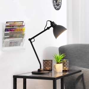 Suport pentru reviste Relaxdays, 5 compartimente, metal, alb, 40,5 x 32,5 x 10,5 cm - Img 5