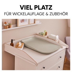 Suport pentru schimbat hauck Combine N Change, alb, din lemn FSC, 108 x 50 cm - Img 6