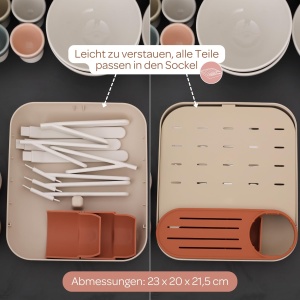 Suport pentru sticle Beaba, modular, capacitate 6 sticle, teracota - Img 5