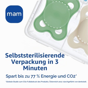 Suport pentru suzeta MAM Original Night, 2 bucati, silicon SkinSoft, roz - Img 6