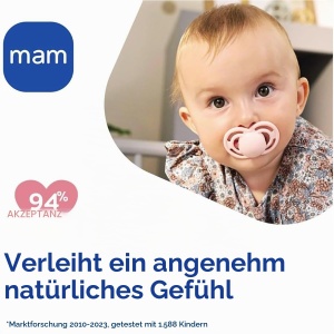 Suport pentru suzeta MAM Perfect 2 bucati, 6 luni, roz, sterilizator inclus - Img 3