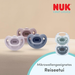 Suport pentru suzete NUK First Choice Soft 0-6 luni 100 silicon LilaRosie 2 bucati - Img 6