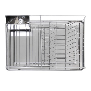 Suport pentru Uscat Vase Relaxdays XL cu Cos pentru Tacamuri, 33x48x12 cm, Argintiu - Img 7