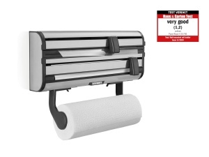 Suport perete pentru folie Leifheit Parat Royal 2.0, inox, 3-in-1 - Img 2