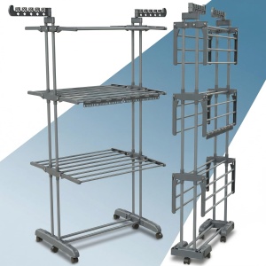 Suport rufe PORTENTUM Turm, 4 niveluri, capacitate 40 kg, 24 suporti