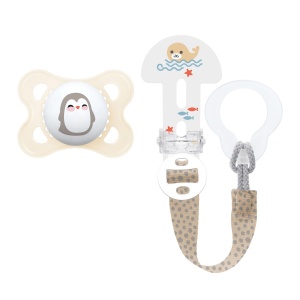 Suport suzeta MAM Clip It si suzeta Original S226, silicon, 0 luni, ultra moale