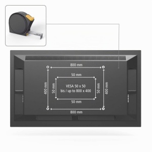 Suport TV Hama, fix, pentru televizoare de 37-90 inch, capacitate 100 kg, culoare neagra - Img 4
