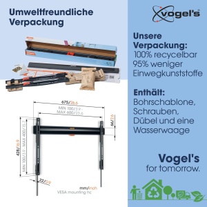 Suport TV Vogels Comfort TVM 3605 Fix 40-100 inch 75 kg VESA 600x400 - Img 5