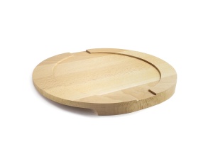 Support din lemn pentru farfurii din fonta IBILI, 30 cm, lemn de fag