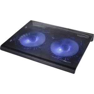 Support Laptop Trust Azul cu Iluminare Albastra, 17.3 inch, 2 Ventilatoare USB