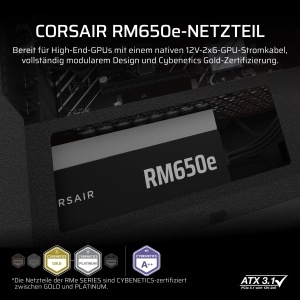 Sursa de alimentare Corsair RM650e, 650W, modulara, neagra - Img 2
