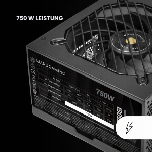 Sursa de alimentare PC Mars Gaming MPB750SI, 750W, 80Plus Bronze, Negru - Img 4