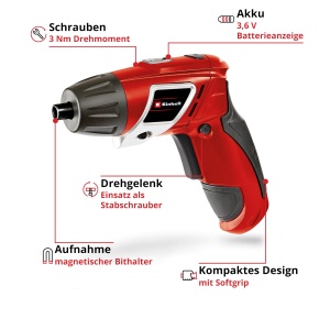Surubelnita electrica Einhell TC-SD 36 Li 3Nm LED SoftGrip - Img 3